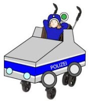 Faschingskostüm mit Buggy: Polizeikostüm - Kinderzeugs.de
